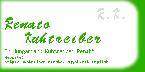renato kuhtreiber business card