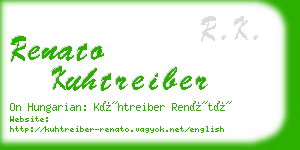renato kuhtreiber business card